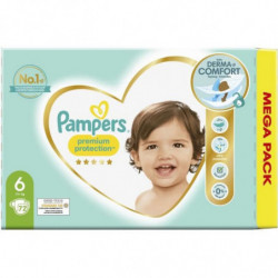 PAMPERS - Premium Protection Couches Pampers taille 6 (13kg+) - 72 couches  Sonico.fr