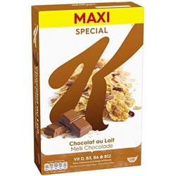 KELLOGG'S - Spécial K Feuilles De Chocolat Au Lait - boîte de 550 g Sonico.fr