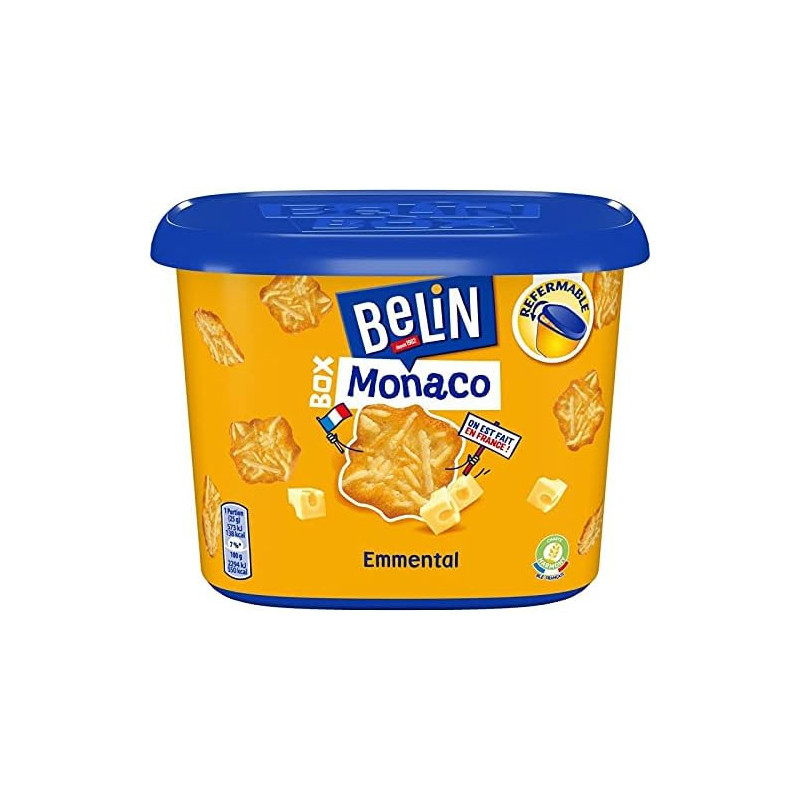 BELIN - Crakers Box Monaco Emmental - boîte de 205 g Sonico.fr