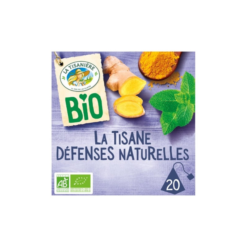 LA TISANIERE - La Tisane Défenses Naturelles Bio - boite de 20 sachets - 30 g Sonico.fr