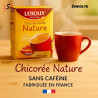 Visuel publicitaire Leroux sans caféine au goût légèrement caramélisé