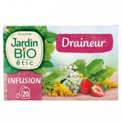 JARDIN BIO ETIC - Infusion Draineur Bio - boite de 20 Sachets - 30 g  Sonico.fr