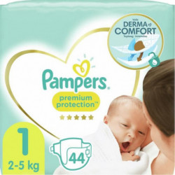 PAMPERS - Premium Protection New Baby - Couches taille 1 (2-5 kg) - 44 couches Sonico.fr
