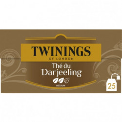 TWININGS - Thé noir Darjeeling - boite de 25 sachets - 50 g Sonico.fr