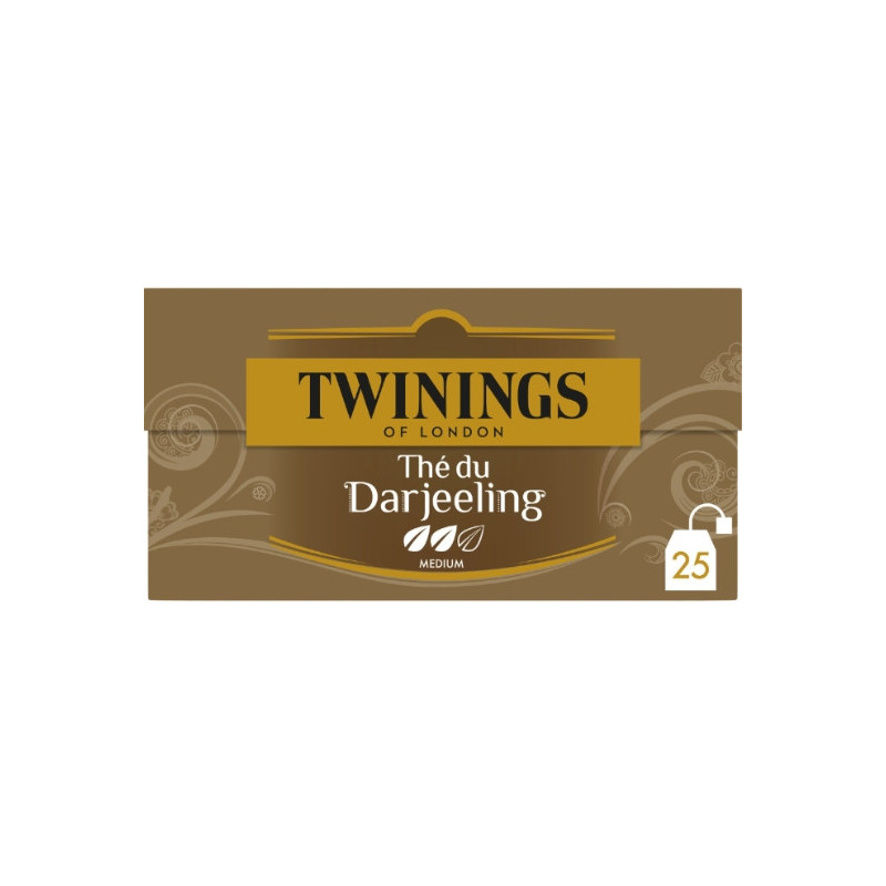 TWININGS - Thé noir Darjeeling - boite de 25 sachets - 50 g Sonico.fr