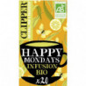 CLIPPER - Infusion Happy mondays citron gingembre poivre noir bio - boite de 20 sachets - 30 g Sonico.fr
