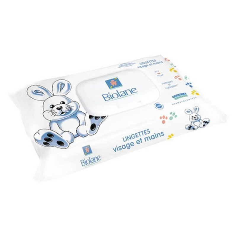 BIOLANE - Lingettes visage et mains Bébé - sachet de 64 lingettes Sonico.fr