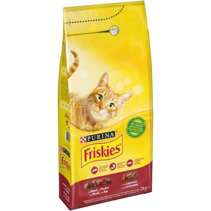PURINA FRISKIES - Croquettes chats buf poulet légumes - Sac de 2 kg Sonico.fr