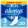 ALWAYS -Ultra Day and Night Avec Ailettes Taille 3 - paquet de 20 serviettes hygiéniques Sonico.fr