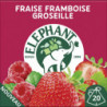 ELEPHANT - Infusion Fraise Framboise Groseille - boite de 20 sachets - 36g Sonico.fr
