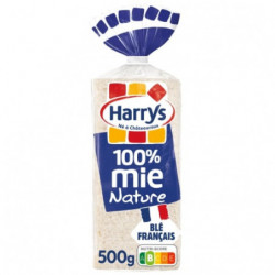 HARRYS - Pain de mie 100% mie nature sans croûte - paquet de 20 tranches - 500 g Sonico.fr