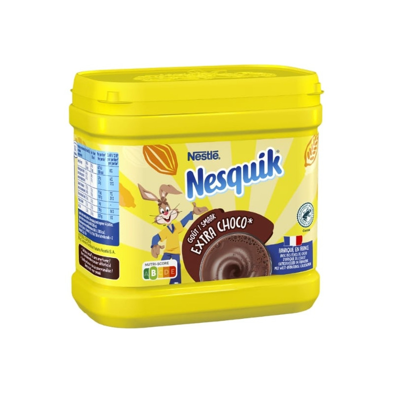NESQUIK - Extra Choco Boisson Cacaotée Chocolat en poudre -  boite de 600 g Sonico.fr