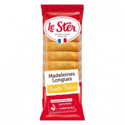 LE STER - Madeleines Longues Nature - paquet de 20 Madeleines - 250 g Sonico.fr