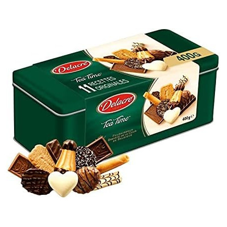DELACRE - Tea Time Biscuits assortiment - boîte 400 g Sonico.fr