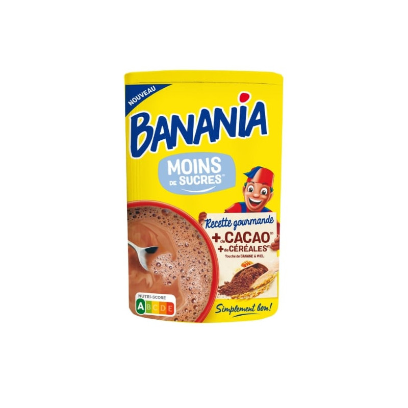 BANANIA - Moins de sucres Chocolat En Poudre - 750 g Sonico.fr