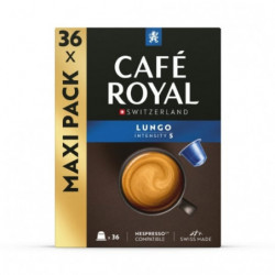 CAFE ROYAL - Lungo Café capsules Compatibles Nespresso - boite de 36 capsules Sonico.fr