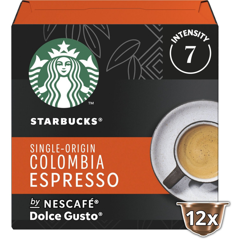 STARBUCKS - Espresso Colombia Café Capsules Compatible Dolce Gusto - boite de 12 capsules Sonico.fr