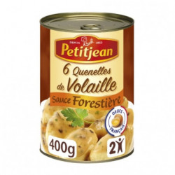 PETITJEAN - Quenelles Volaille sauce forestière - boite de 400 g Sonico.fr