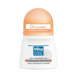 MIXA - Déodorant Anti-Transpirant Bille Tolérance Optimale 48h Peaux sensibles - 50 ml  Sonico.fr