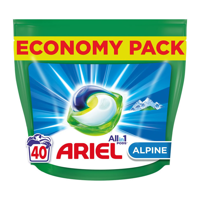 ARIEL - Alpine Lessive Capsules Tout en 1  - sachet de 40 capsules Sonico.fr