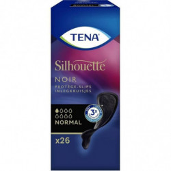 TENA - Silhouette Noir Protège slips Normal - 26 protège-slips Sonico.fr