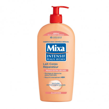 MIXA - Intensif peaux sèches Lait corps réparateur Allantoine - flacon de 400 ml Sonico.fr