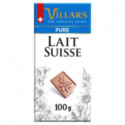 VILLARS - Tablette Dégustation Chocolat Au Lait Suisse - tablette de 100 g Sonico.fr