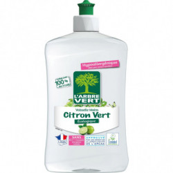 L'ARBRE VERT - Liquide Vaisselle Mains Citron Vert Hypoallergénique - flacon de 500 ml Sonico.fr