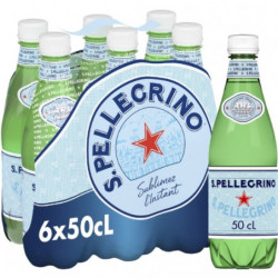 SAN PELLEGRINO - Eau gazeuse minérale naturelle - pack de 6 bouteilles de 50 cl Sonico.fr