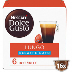 NESCAFE DOLCE GUSTO - Lungo décaffeinato Café - boite de 16 capsules Sonico.fr