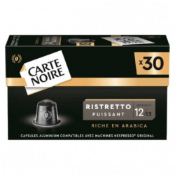 CARTE NOIRE - Café Ristretto N°12 Capsules Compatibles Nespresso - Paquet de 30 capsules Sonico.fr