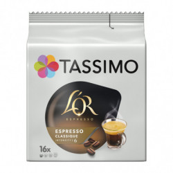 TASSIMO - L'OR café Espresso Classique Compatibles Tassimo - paquet de 16 dosettes Sonico.fr