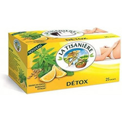 LA TISANIERE - Infusion Détox Fenouil Bardane Citron - boite de 25 sachets - 37,5 g Sonico.fr