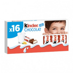 KINDER - Chocolat Bâtonnets au chocolat - paquet de 16 barres - 200 g Sonico.fr