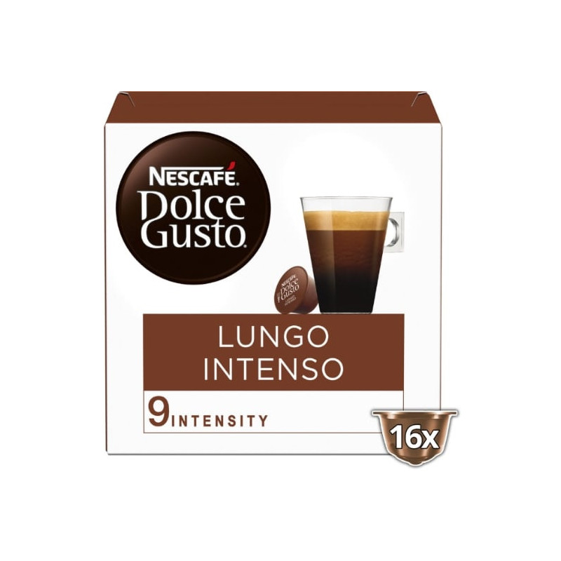 NESCAFE DOLCE GUSTO - Lungo Intenso Intensité 9 - boite de 16 Capsules - 144 g Sonico.fr