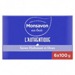 MONSAVON - Savon solide au lait - paquet de 6 savons de 100 g Sonico.fr