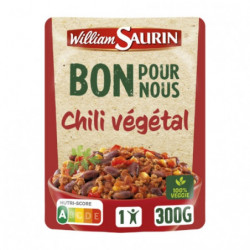 WILLIAM SAURIN - Bons Pour Nous Chili Végétal Plat cuisiné - sachet de 300 g Sonico.fr