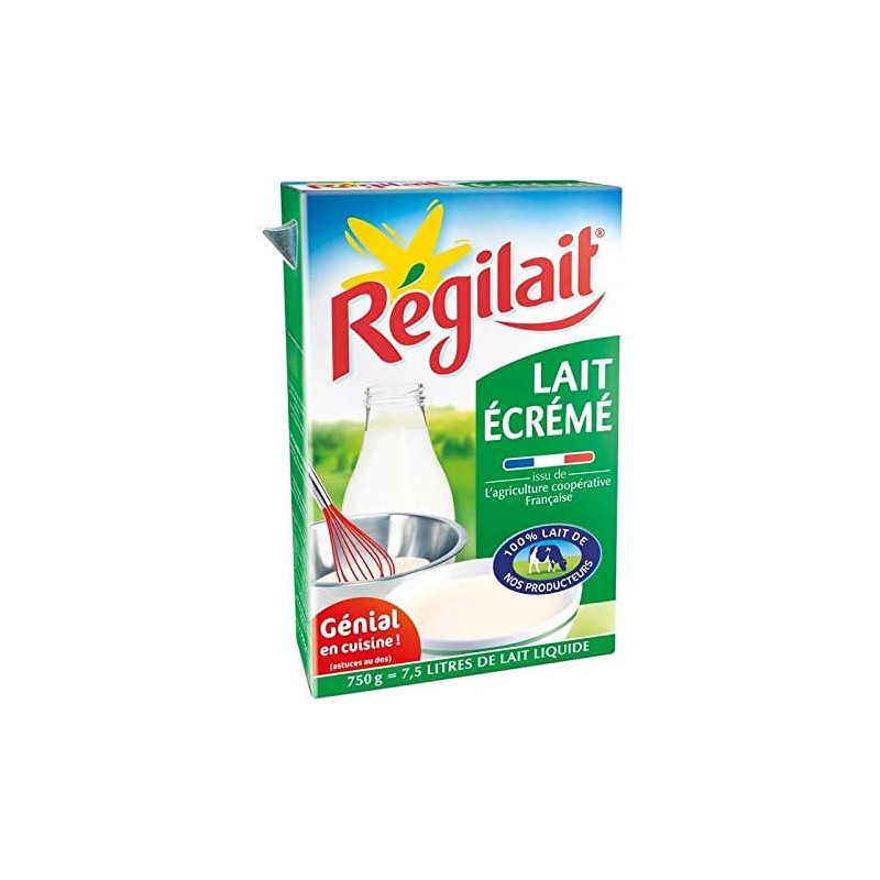 REGILAIT - Lait en poudre Écrémé - boite de 750 g Sonico.fr