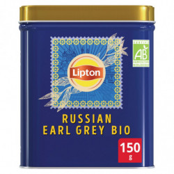 LIPTON - Russian Earl Grey Biologique Thé noir - Boite de 150 g Sonico.fr