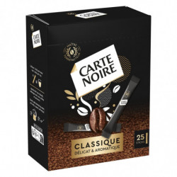 CARTE NOIRE Café soluble classique - boite de 25 sticks de 1,8g Sonico.fr