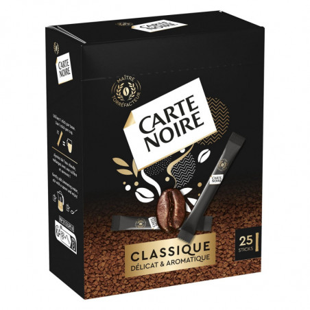 CARTE NOIRE Café soluble classique - boite de 25 sticks de 1,8g Sonico.fr