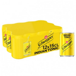SCHWEPPES - Indian Tonic - pack de 12 canettes de 15 cl Sonico.fr