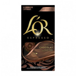 L'OR ESPRESSO - Chocolat Café capsules Compatibles Nespresso - boite de 10 capsules  Sonico.fr