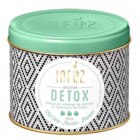 INFUZ - Détox Infusion thé vert pomme et passion - boite de 100 g Sonico.fr