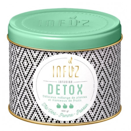 INFUZ - Détox Infusion thé vert pomme et passion - boite de 100 g Sonico.fr
