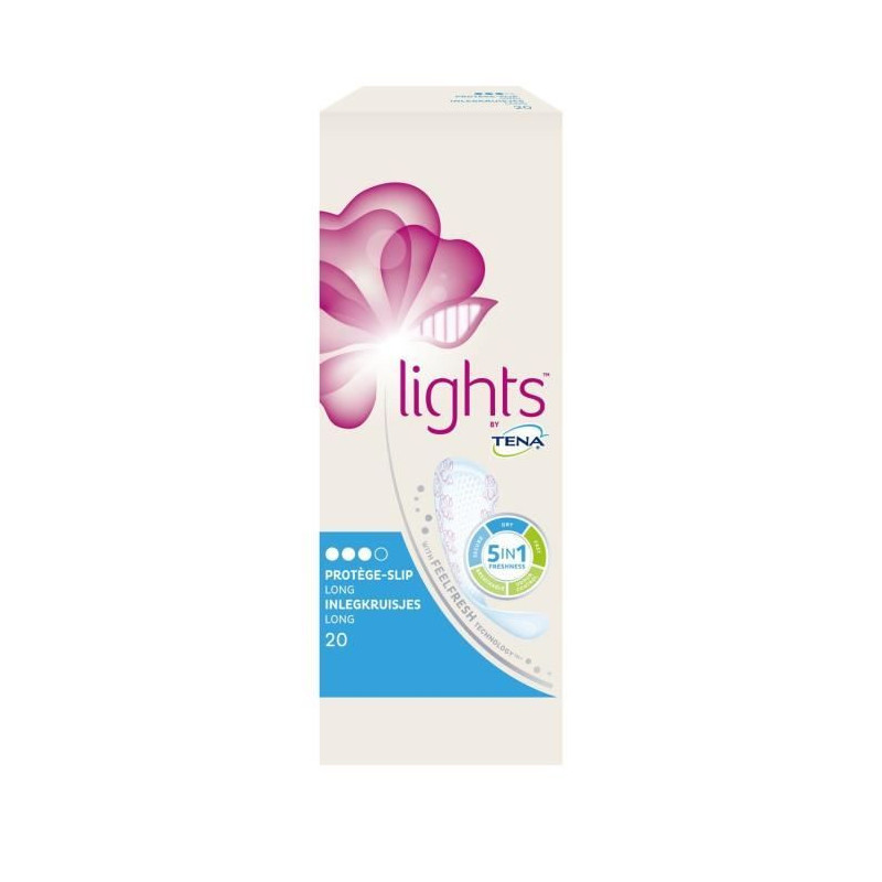 LIGHTS BY TENA - Protège-slips Longs - boite de 20 Protège-slips Sonico.fr