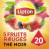 LIPTON - Thé Noir aux 5 Fruits Rouges - boite de 20 sachets - 34 g Sonico.fr