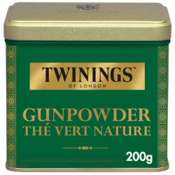 TWININGS - Gunpowder Thé vert Nature en Vrac - boite de 200 g Sonico.fr