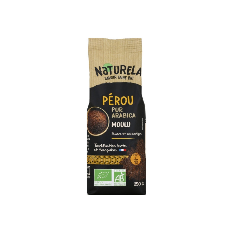 NATURELA - Café Moulu Pur Arabica Pérou Bio - paquet de 250g Sonico.fr