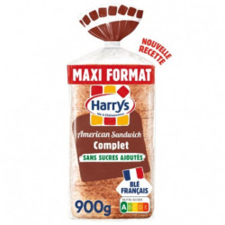 HARRYS - Pain de mie  American Sandwich Complet Maxi - paquet de 900 g Sonico.fr